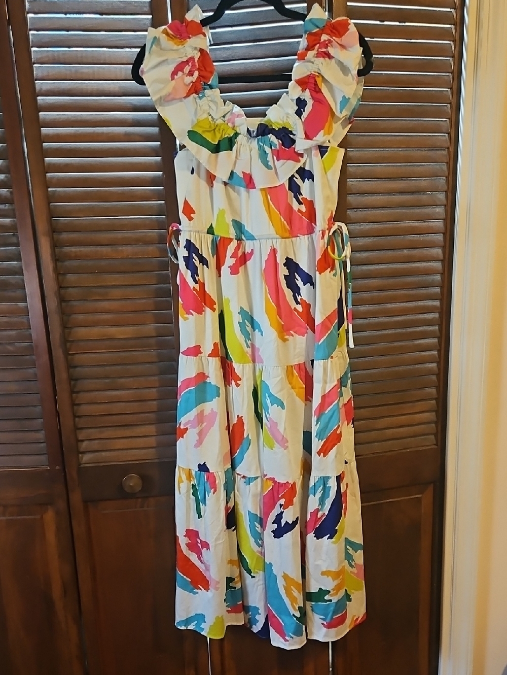 CROSBY by Mollie Burch White Top with Yellow Accent Dress.  Size XXS